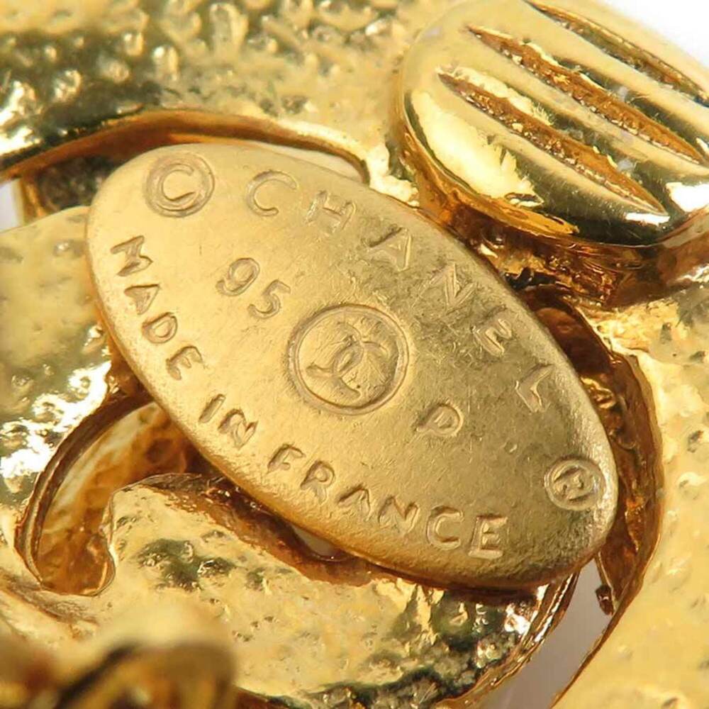 CHANEL Gold Logo Earrings - Picture 7 of 8